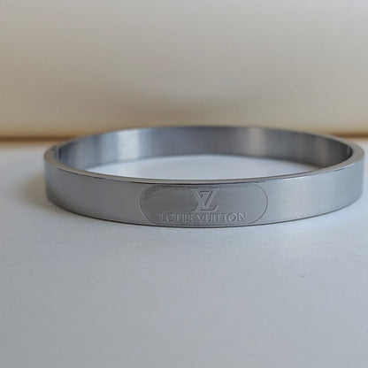 Minimalist LV Brand Inspired Stainless Steel Bracelet For Men