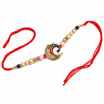 Elegant Bro Designer Rakhi with Red Thread