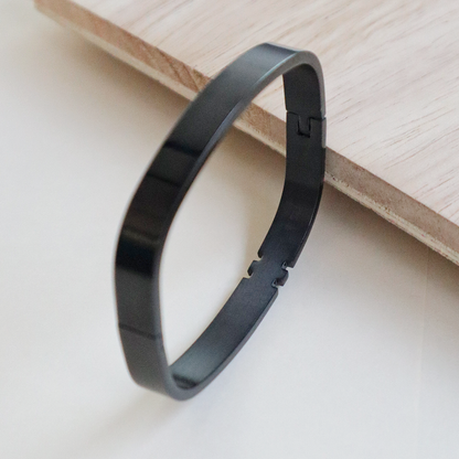 Minimalist Square Cuff Bracelets With Matt Finish For Men