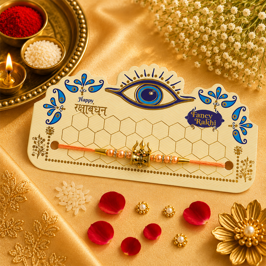 Lord Shiva Trishul Designer Rakhi for Brother