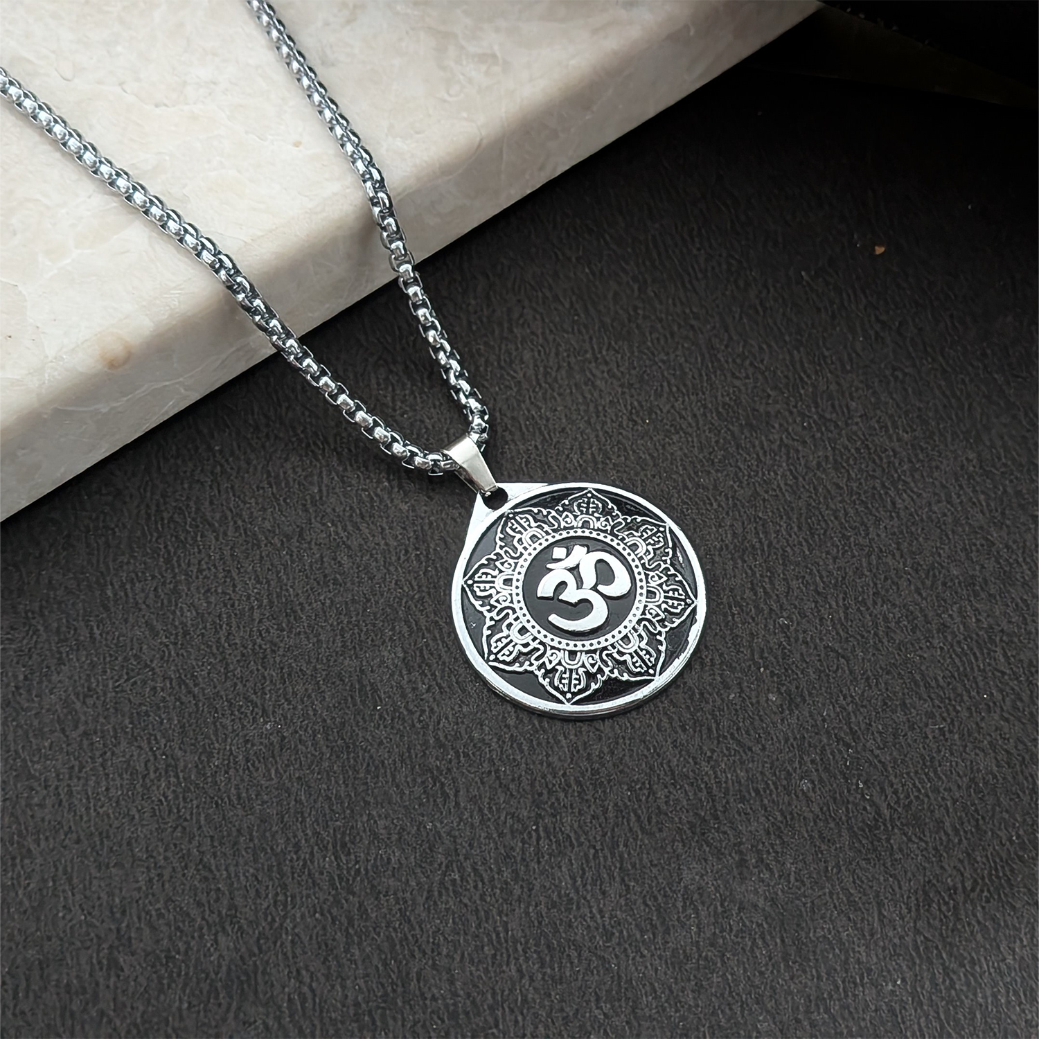 Om Symbol Pendant Necklace for Men & Boys