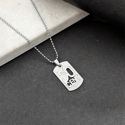 50 Cent Silver Tone Hip Hop Pendant for Men