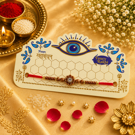 Elegant Floral Designer Rakhi for Brother