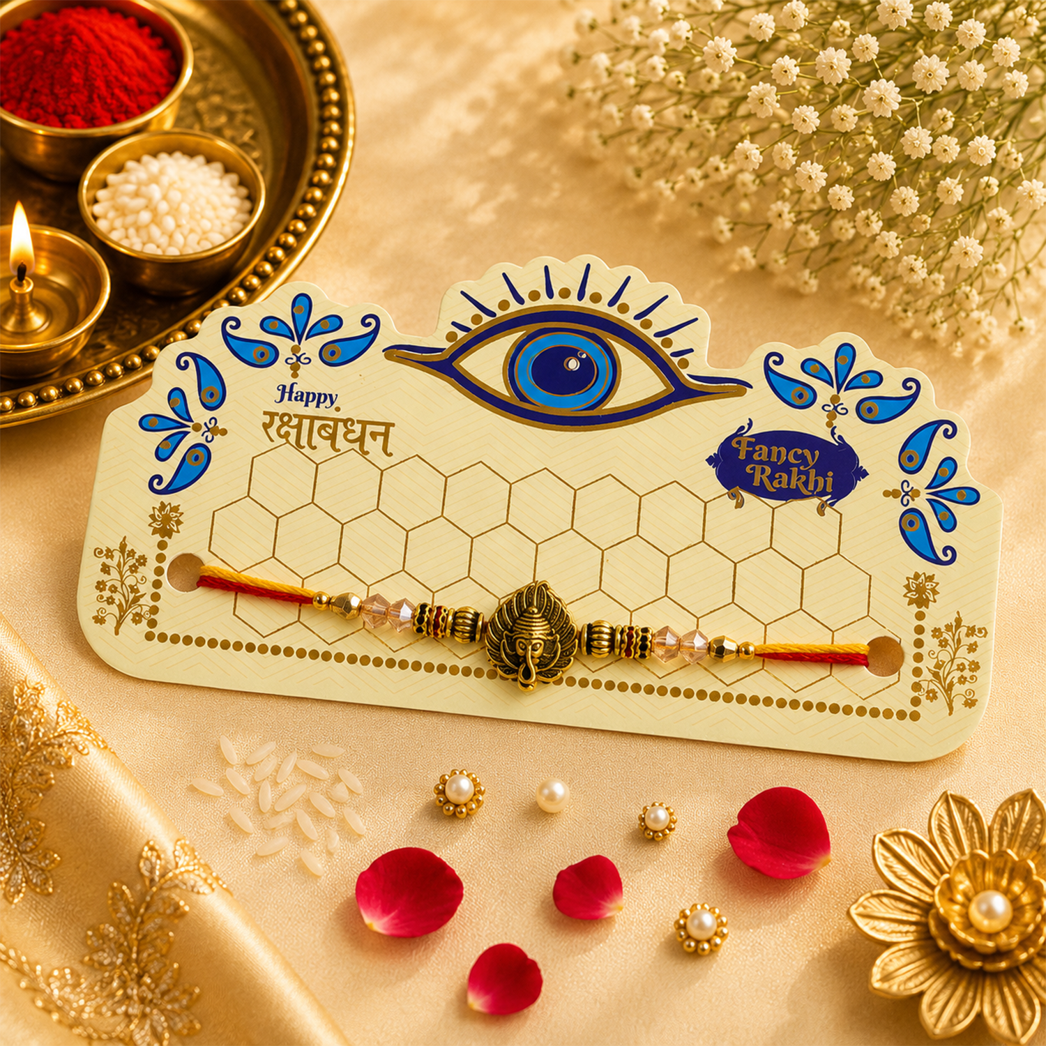 Premium Lord Ganesha Designer Rakhi for Brother