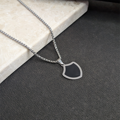 Shield Black Onyx Pendant for Men & Boys