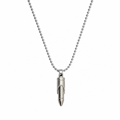 Bullet Pendant Necklace for Men & Boys with Ball Chain