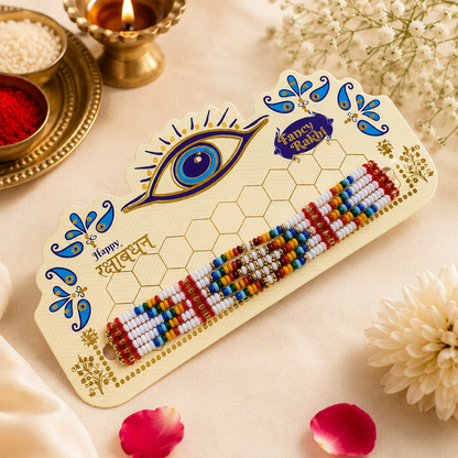 Bohemian Loom Bead Rakhi for Brother