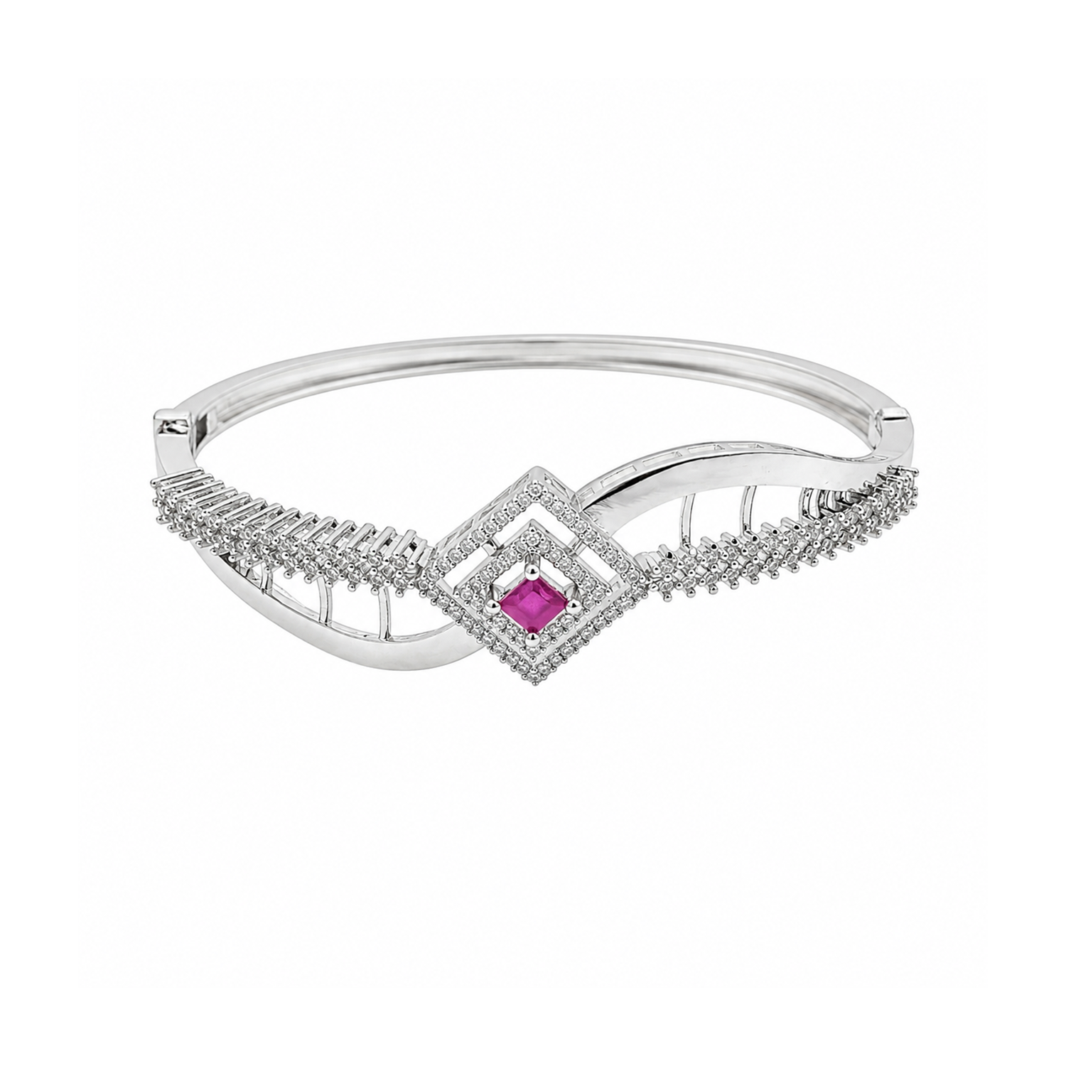 Sparkling Elegance Emerald Square CZ Bracelet for Girls & Women's