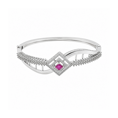 Sparkling Elegance Emerald Square CZ Bracelet for Girls & Women's