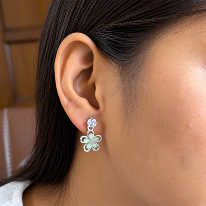 Dual Line Crystal Drop Earrings for Girls & Women's