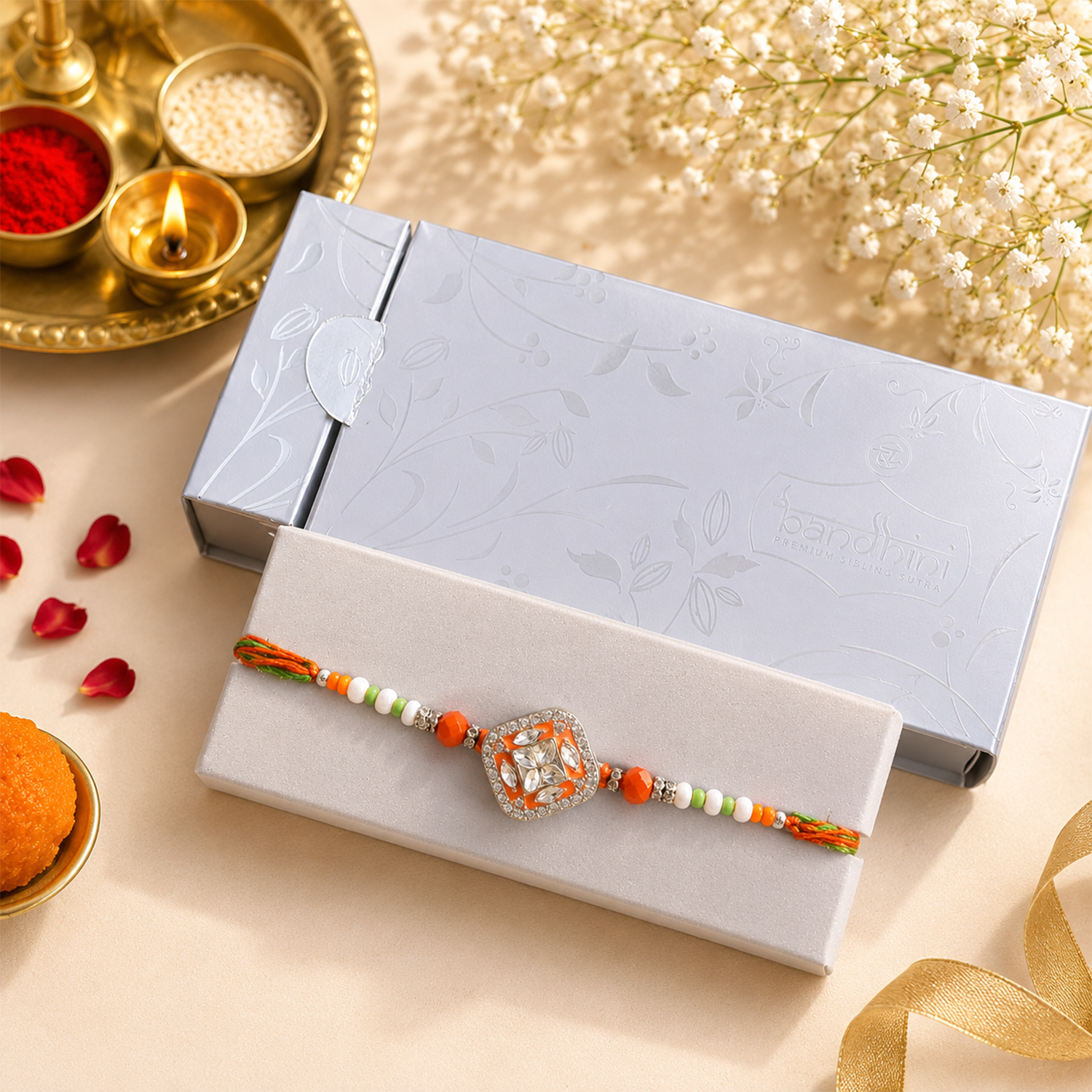 Handcrafted Tricolor Raksha Bandhan Rakhi