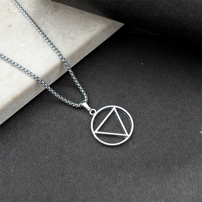 Circle and Triangle Geometry Pendant for Men & Boys