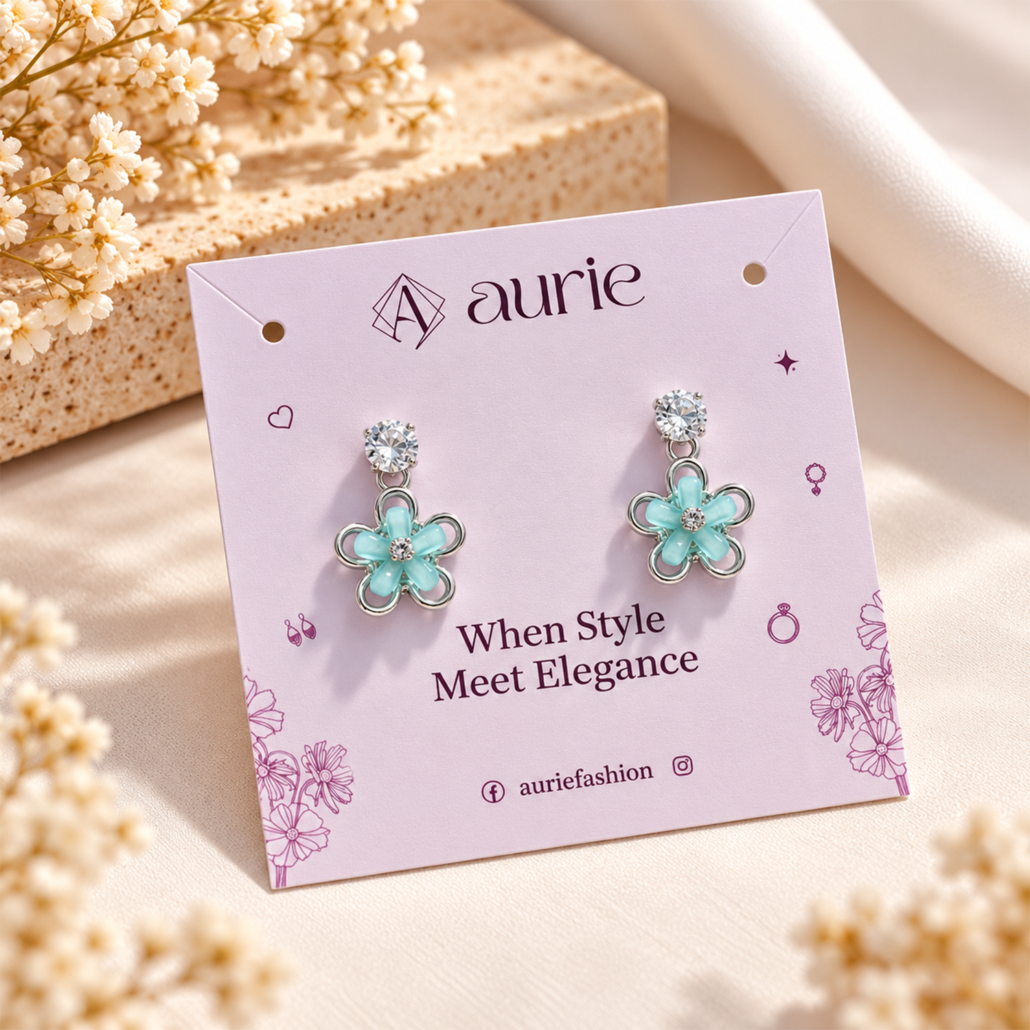 Dual Line Crystal Drop Earrings for Girls & Women's