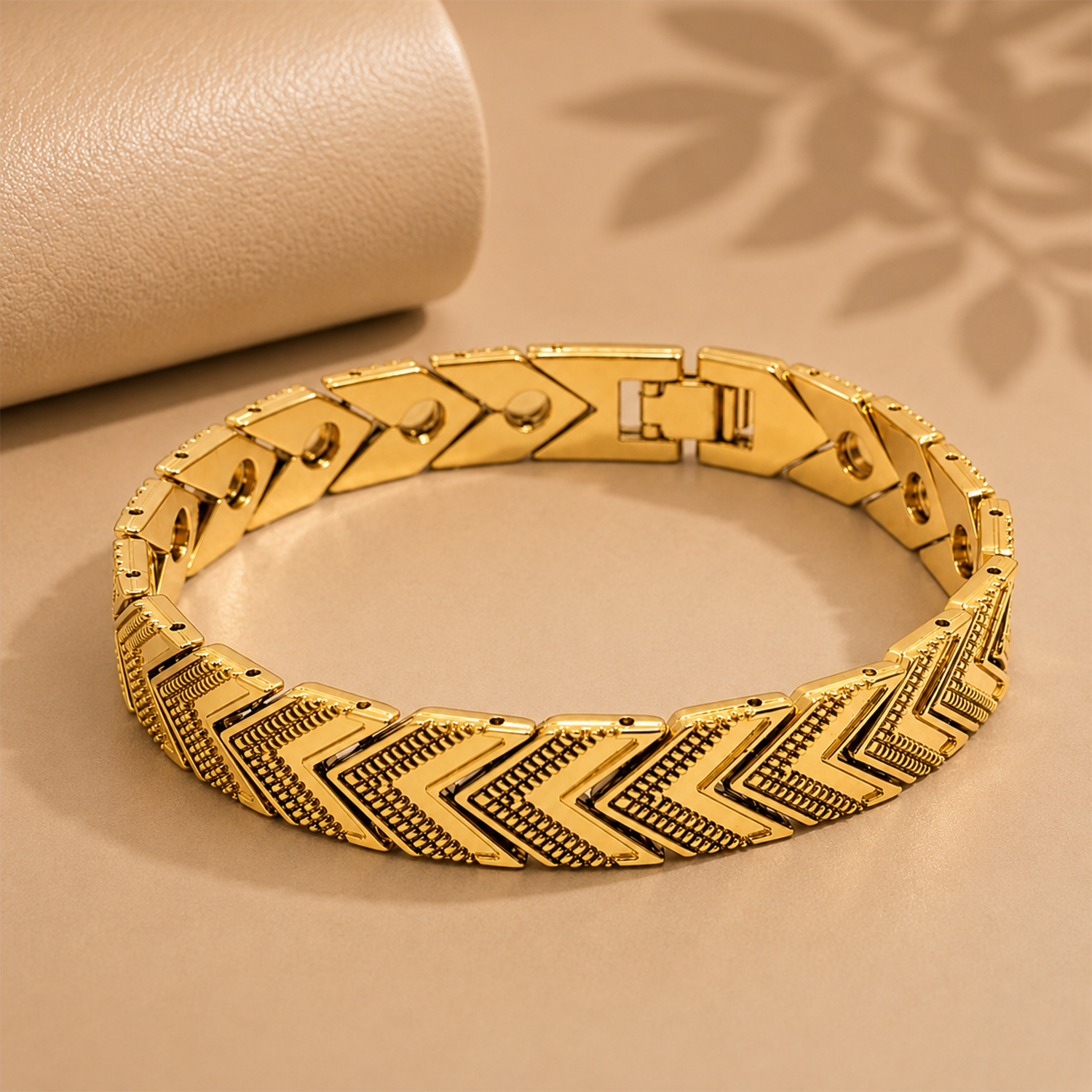 Arrow Pattern Chevron Pattern Stainless Steel Bracelet For Men