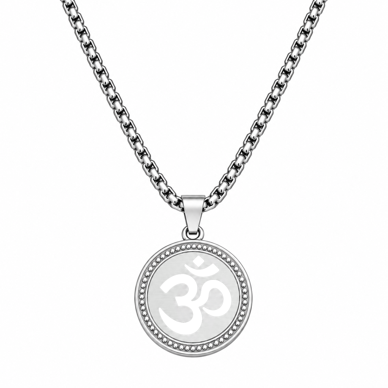Circular Cutout Om Symbol Pendant for Men