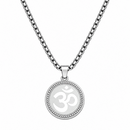 Circular Cutout Om Symbol Pendant for Men