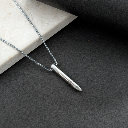 Sleek Cylindrical Capsule Pendant for Men & Boys
