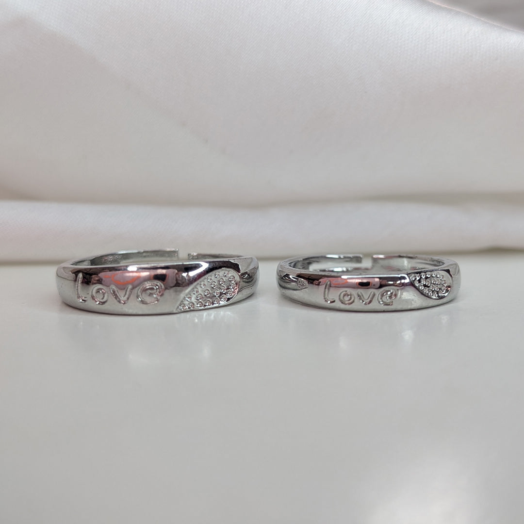Stylish Valentine Couple Ring Set