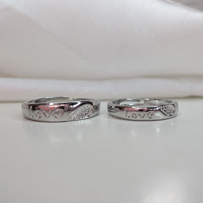 Stylish Valentine Couple Ring Set