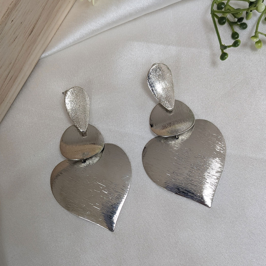 Stylish Layered Heart Shape Drop Earrings For Girls & Women