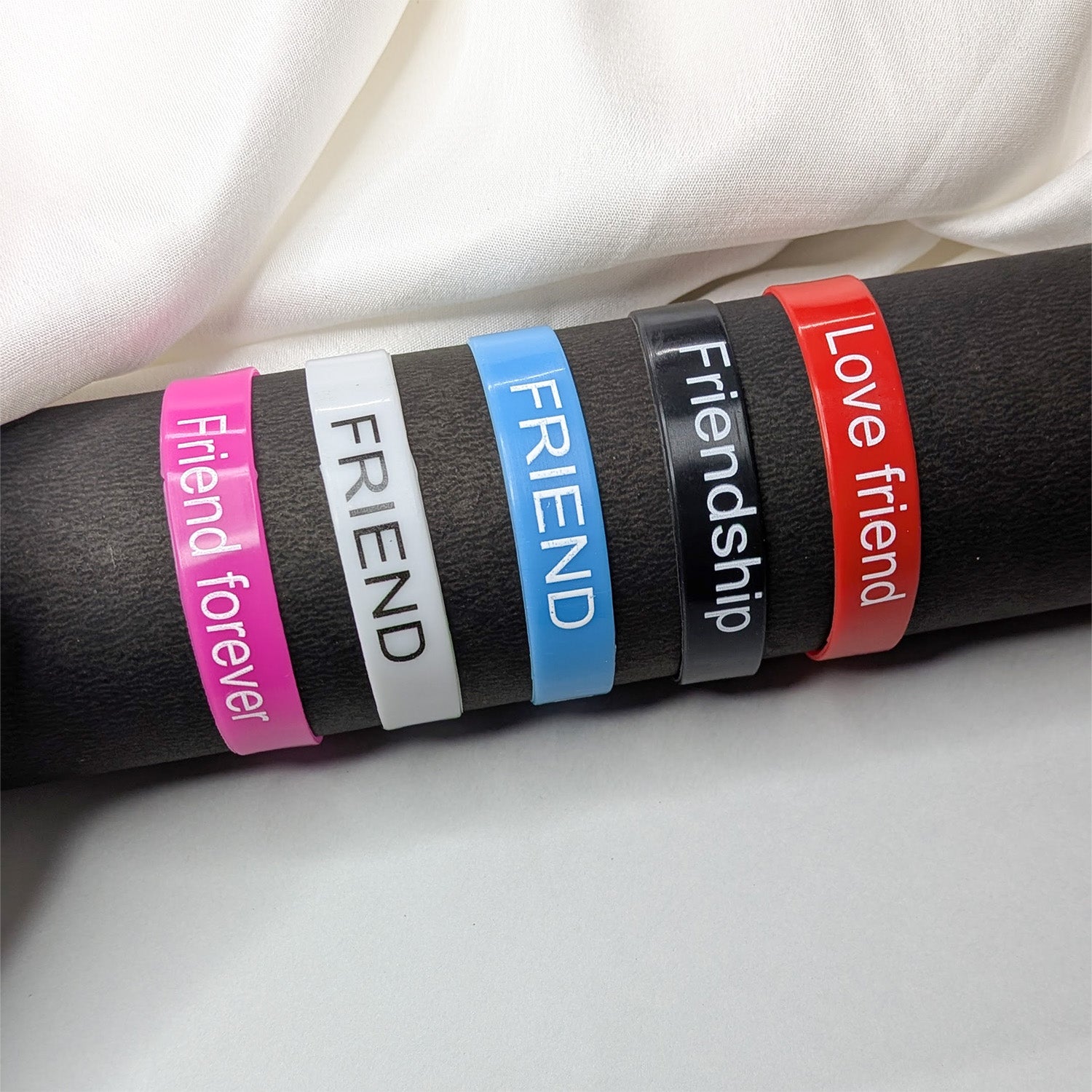 Friendship Silicone Wristbands | 5pcs Colorful Printed Rubber Bands