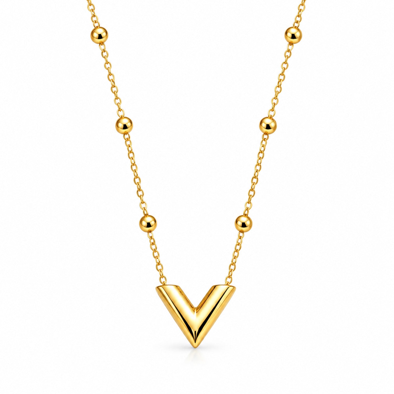 Distinctive Polished V-Shaped Pendant for Girls & Women's