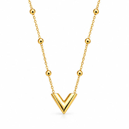 Distinctive Polished V-Shaped Pendant for Girls & Women's