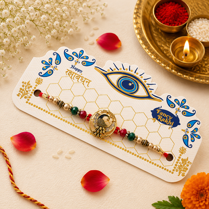 Peacock Design Rakhi for Brother
