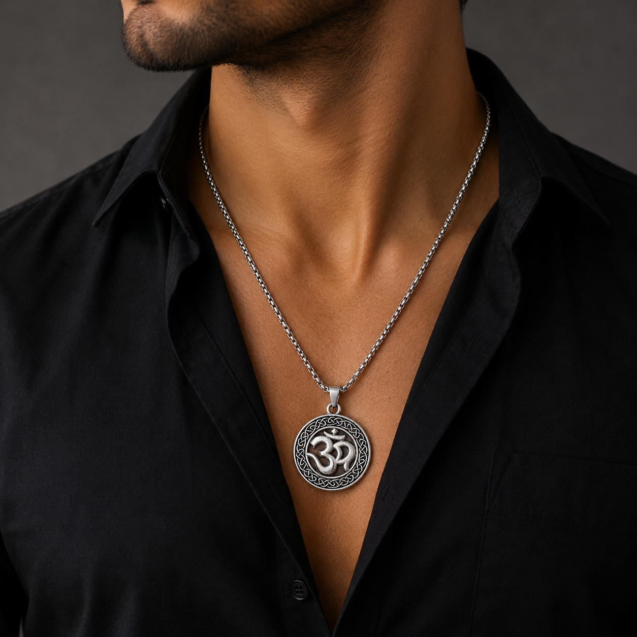 Om Symbol Pendant Necklace for Men & Boys