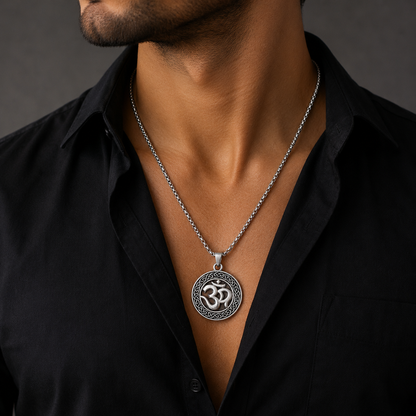 Om Symbol Pendant Necklace for Men & Boys