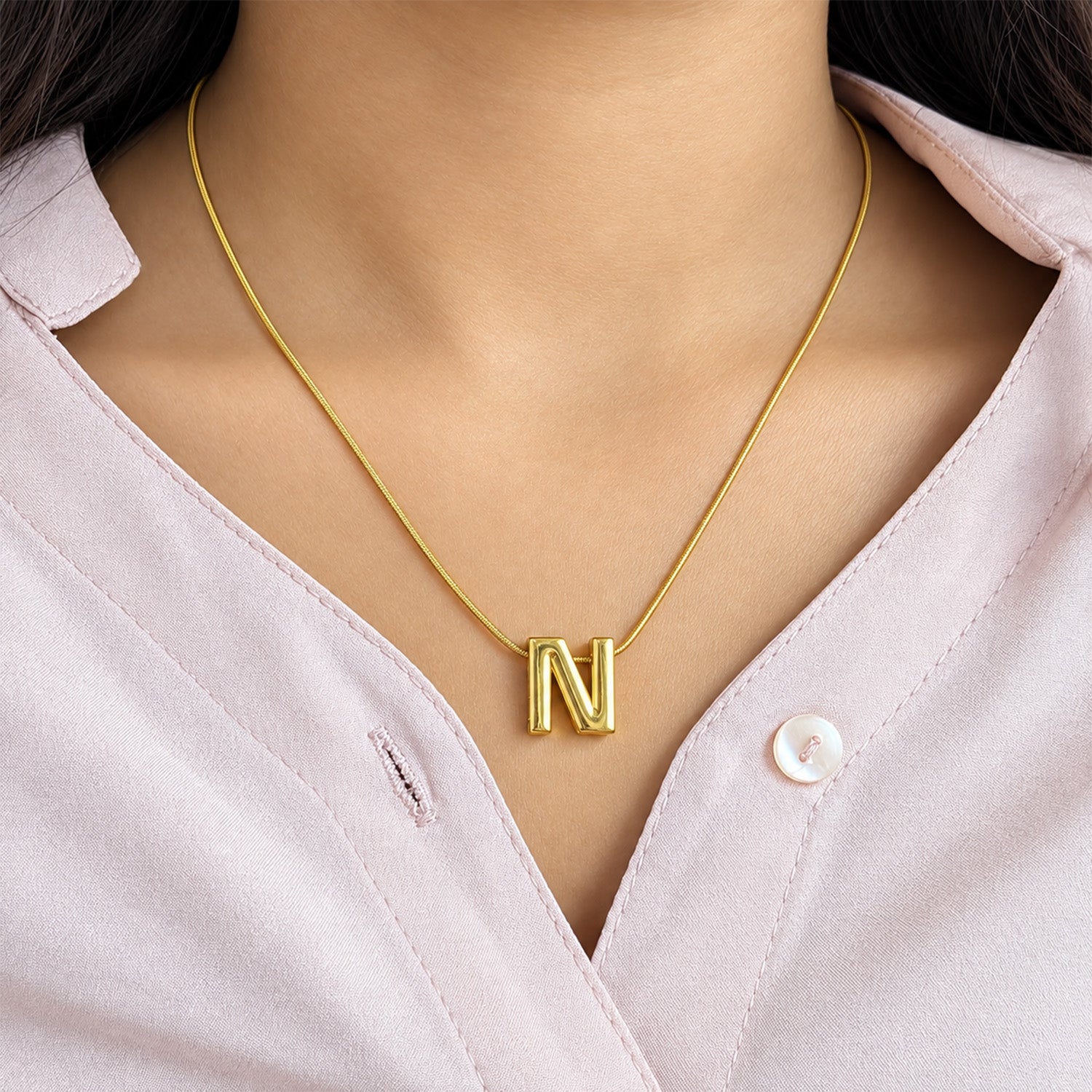 Trendy Shiny Alphabet Pendant for Girls & Women