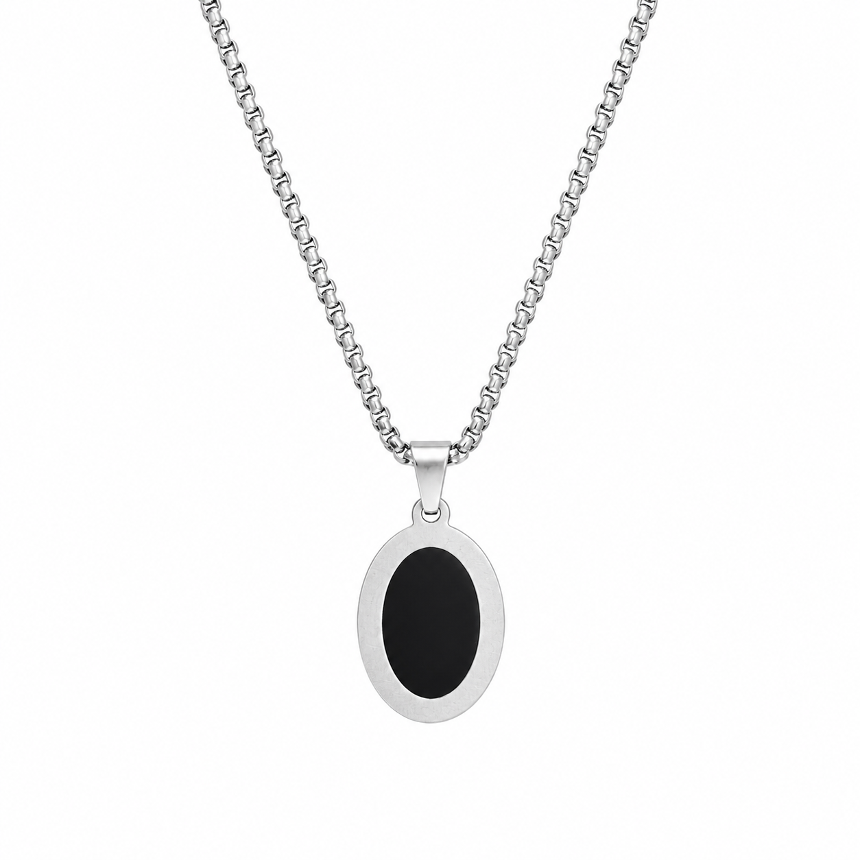 Tangent Circular Black Onyx Pendant for Men & Boys