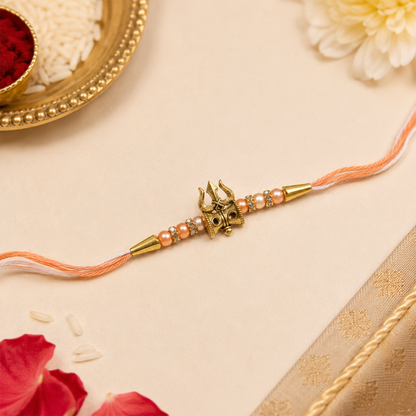 Lord Shiva Trishul Designer Rakhi for Brother