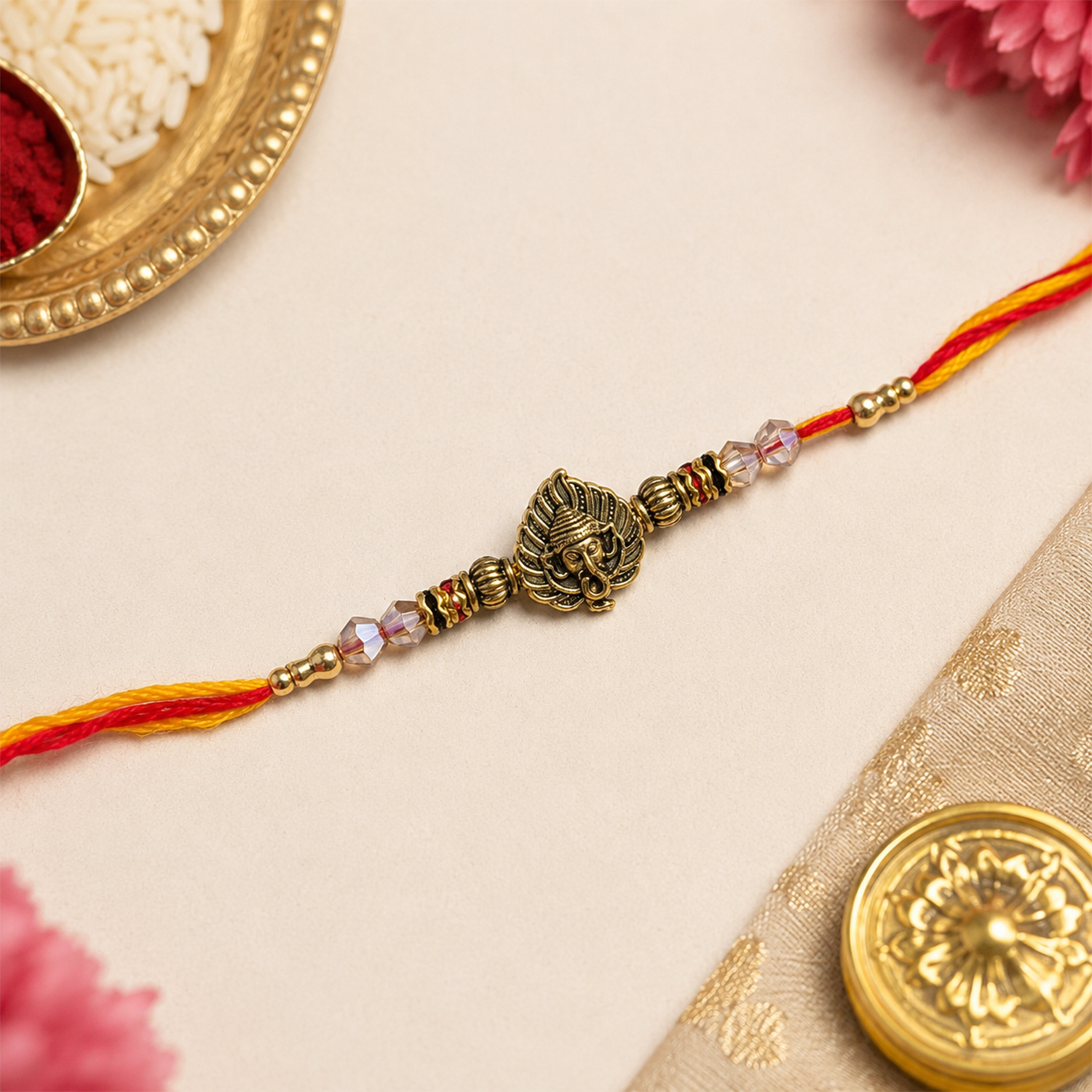 Premium Lord Ganesha Designer Rakhi for Brother