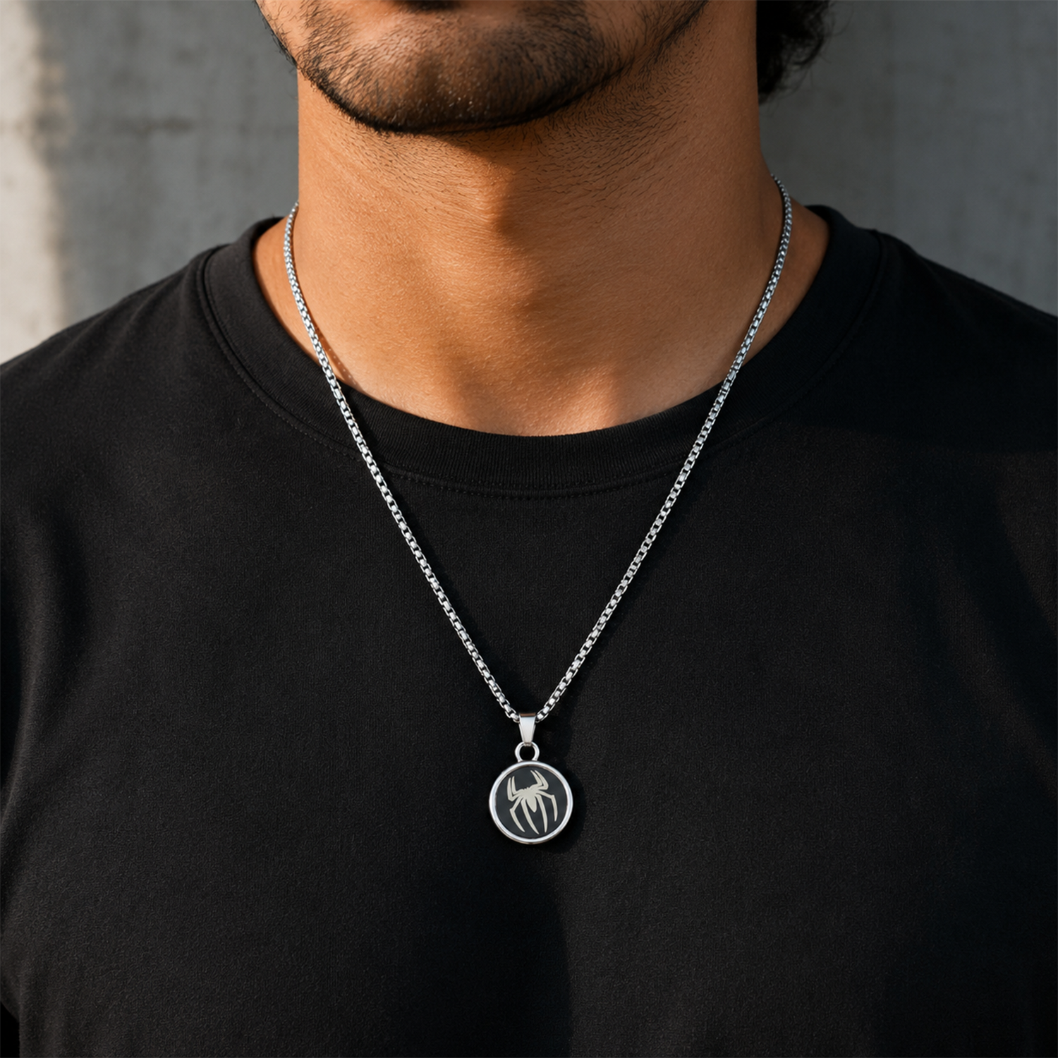 Spider Pendant Necklace for Men & Boys