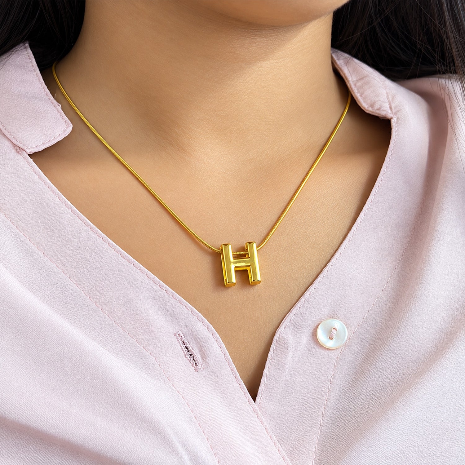Trendy Shiny Alphabet Pendant for Girls & Women