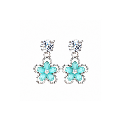 Dual Line Crystal Drop Earrings for Girls & Women's