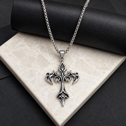 Stylish Gothic Cross Pendant for Men