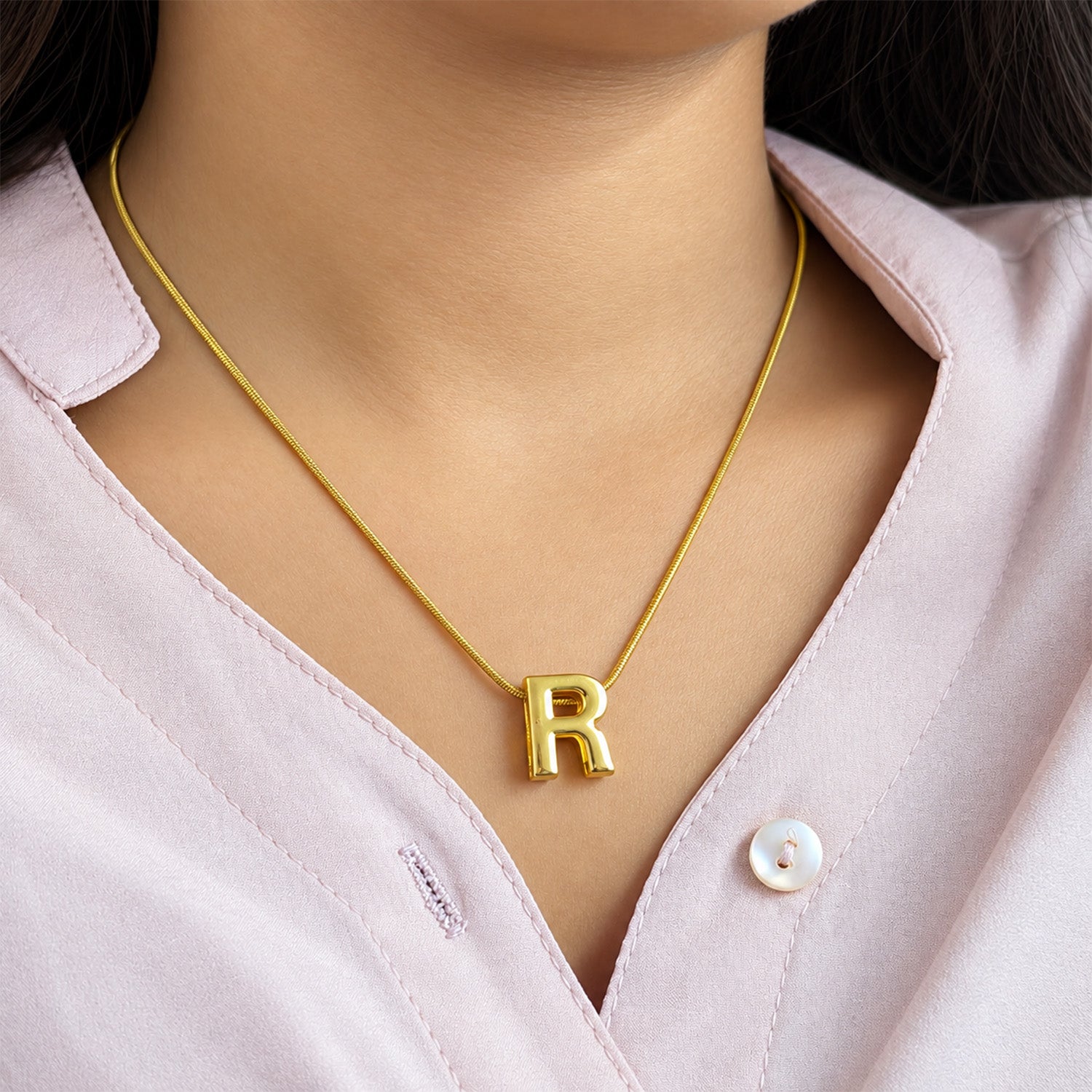 Trendy Shiny Alphabet Pendant for Girls & Women