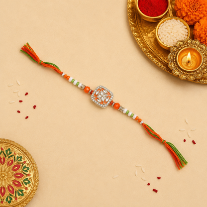 Handcrafted Tricolor Raksha Bandhan Rakhi