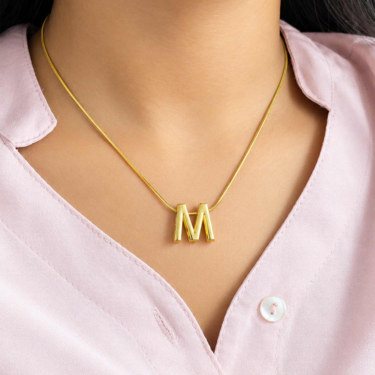 Trendy Shiny Alphabet Pendant for Girls & Women