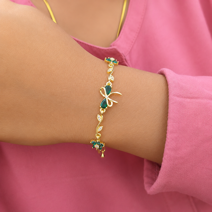 Cherry Blossom Tulip Floral Tennis Bracelet for Girls & Women's