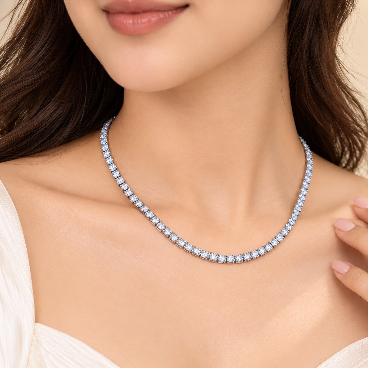 Square Strand R Mala Alloy Chain for Girls & Women's