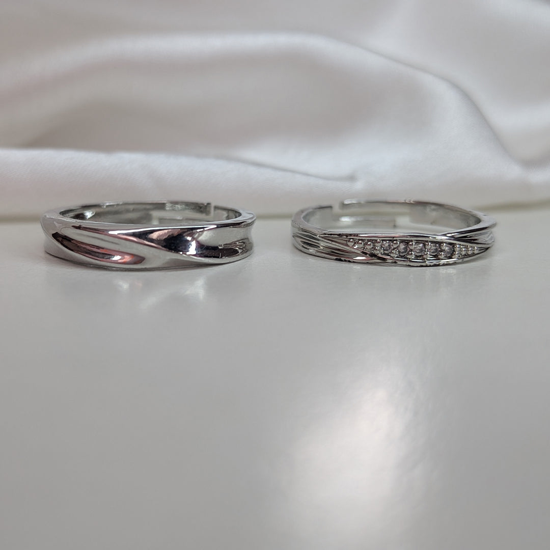 Infinite Love American Diamonds Couple Ring Set