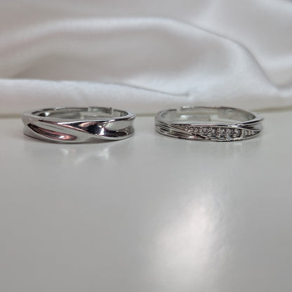 Infinite Love American Diamonds Couple Ring Set