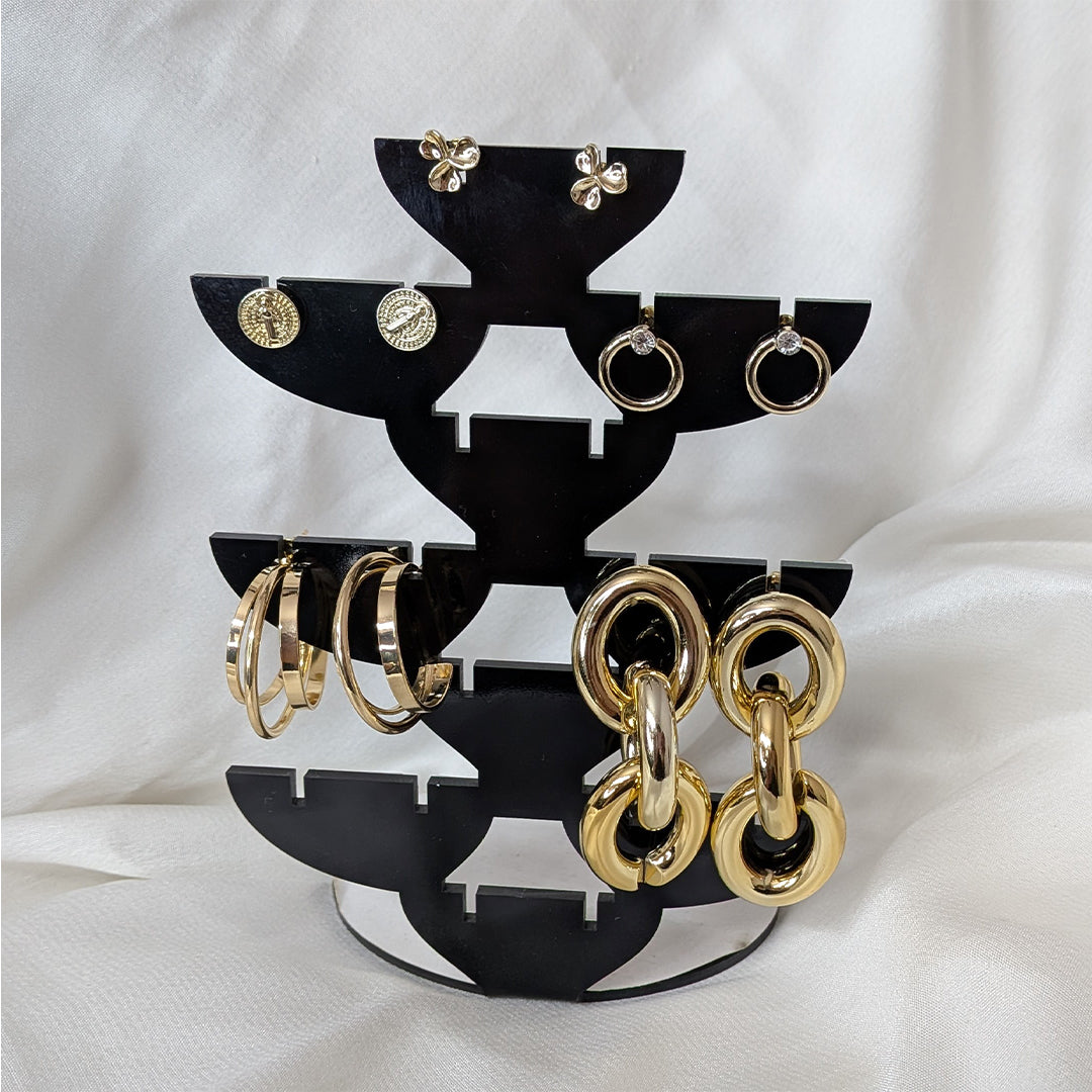 Elegant 5pcs Vintage Chunky Stud Earrings Set for Women & Girls