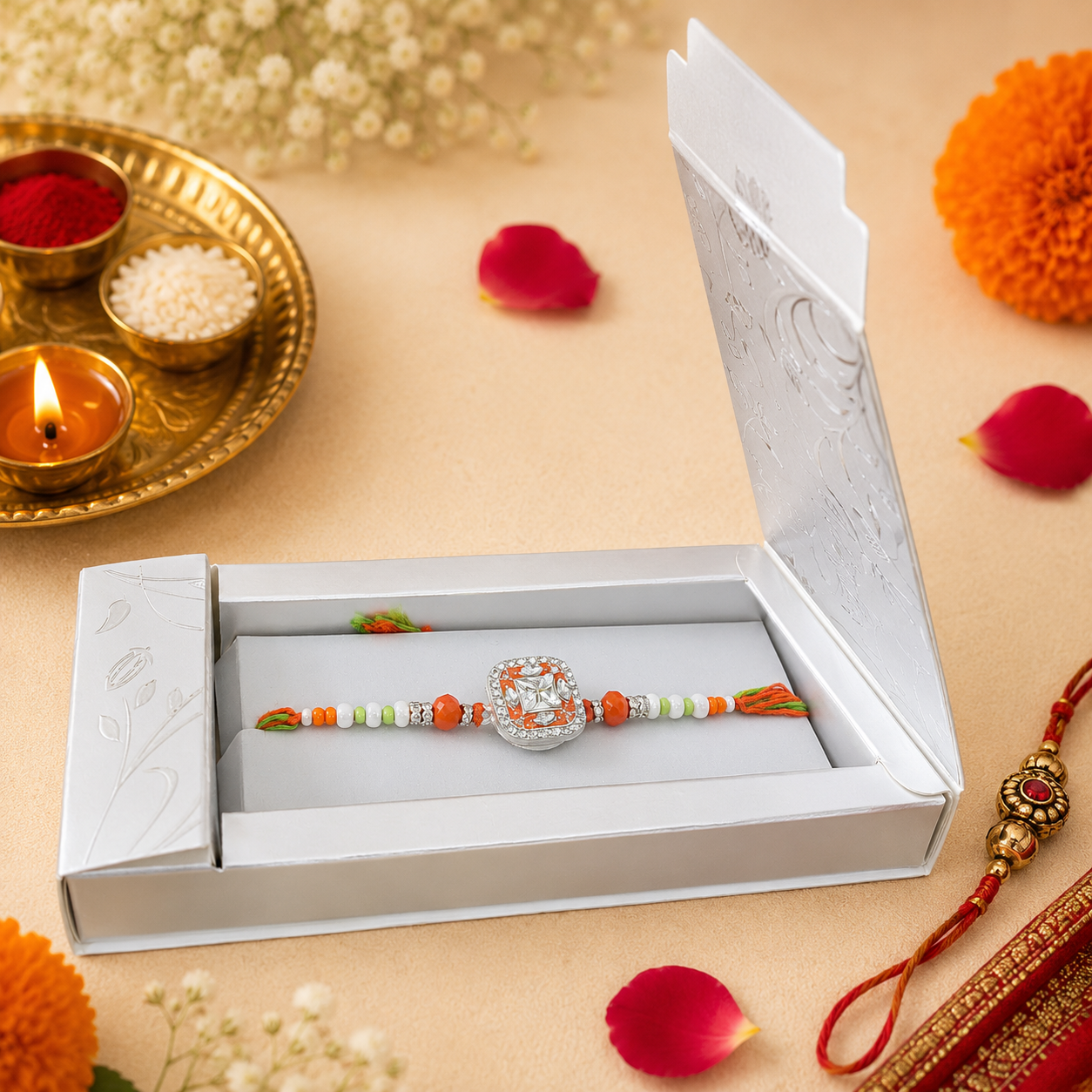 Handcrafted Tricolor Raksha Bandhan Rakhi