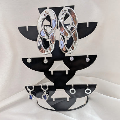 Elegant 5pcs Twisted Statement Earrings Set for Women & Girls