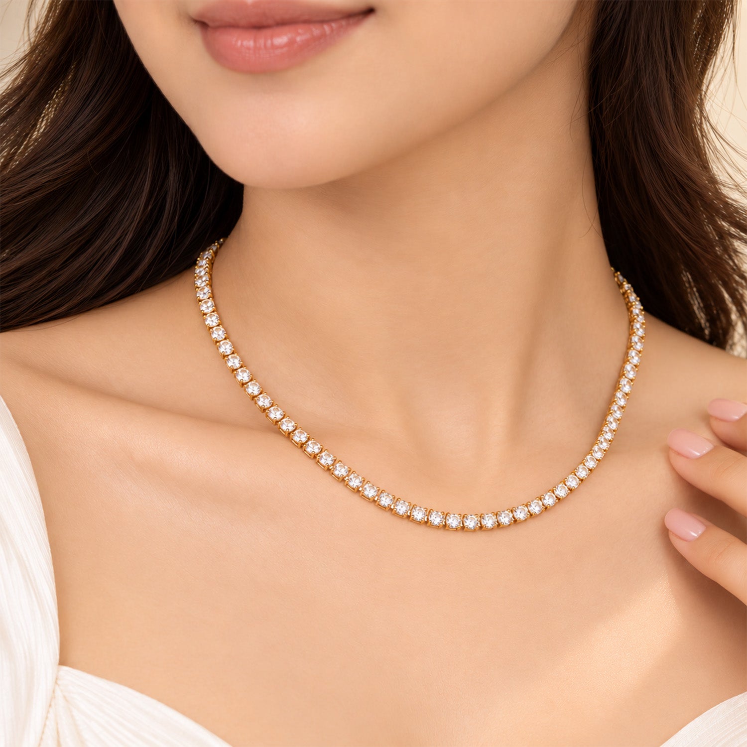 Square Strand R Mala Alloy Chain for Girls & Women's