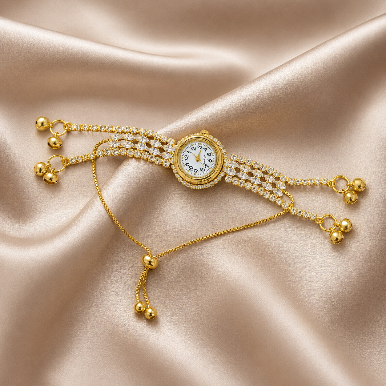 Crystal Stone Kashmiri Watch for Girls & Women